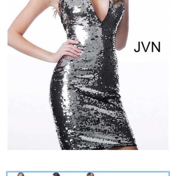 JVN by Jovani Gold Sequin Formal Dress - Picture 5 of 7